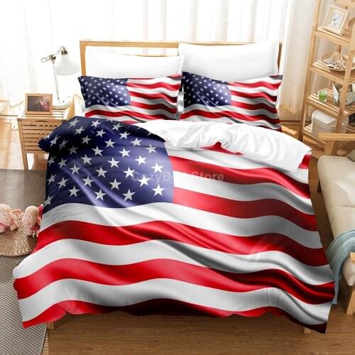 American Flag Bedding Set 3d Duvet Cover Sets Comforter Bed Linen Twin Queen King Single Size Room Decor Kids Modern Fashion