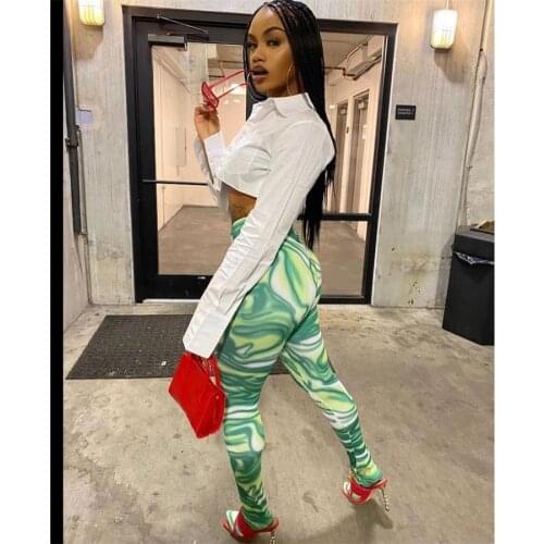 Paisley Print Summer High Waist Long Pant Female Casual Sheath Trousers Ladies Capris