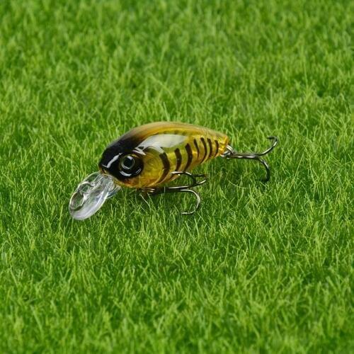 LINGYUE 4.5cm 4g Hard Crank Fishing Lure Topwater Crankbait Wobbler Isca Artificial Bait 3D Eyes Leurre For Trout Bass