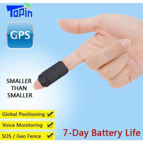 Topin Mini GPS Tracker D3 Hidden LBS Locator GSM Voice Recorder Vibration Alarm SMS Tracking iOS Android APP for Kids Cars Pet