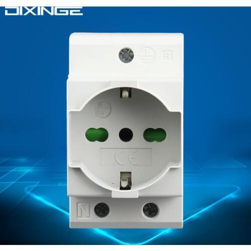 Italian standard Din Rail Mount AC30 Power Modular Socket 16A 250V AC30 socket Connector