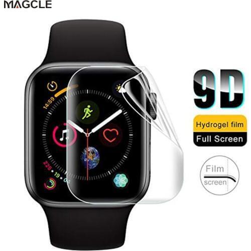 Soft Hydrogel Full Screen Protector Film For Apple Watch 6 5 38mm 42mm 40mm 44mm Tempered Film For iwatch 6/5/4/3/2/1 Not Glass