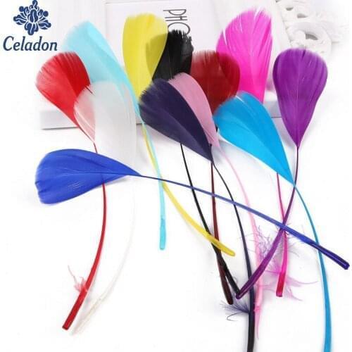 Super Value 2-15cm Natural Goose Feather Wedding Party Decor Accessories Home Decoration Sew On Hat Clothes 50pcs/lot