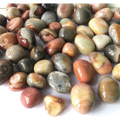 Natural crystal rock ocean jasper tumbled polished crystal palm stone for healing