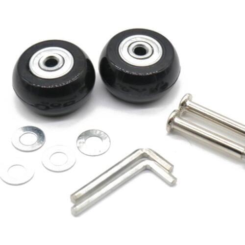 OD 35mm 2 Sets of Luggage Suitcase Replacement Wheels Axles Deluxe Repair Tool