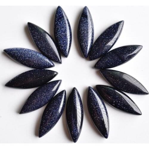 Wholesale 20pcs/lot blue sand stone 25*8*5mm beads marquise shape CAB CABOCHON teardrop loose beads Free shipping