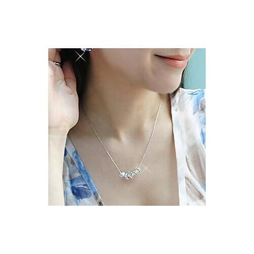 925 Sterling Silver Color stone Necklaces & Pendants For Women Fashion Lady Festival Gift Sterling-silver-jewelry