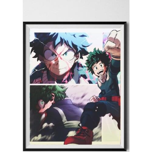OFA One For All Deku Smash Izuku My Hero Academia Wall Home Decor Canvas Print,8 x 10 Inches,Ready To Hang