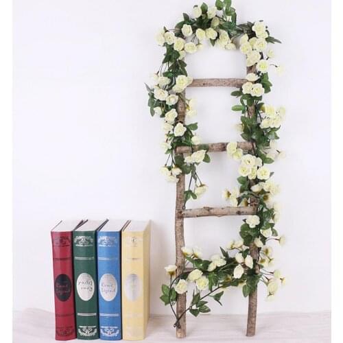 Portable Good Real Touch Artificial Rose Flower Hanging Vine Practical Simulation Flower No Odor for Home