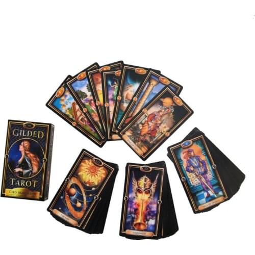 The Gilded Tarot 78 Cards Deck and Electronic Guidebook Tarot Game Party Board Game Oracle Card