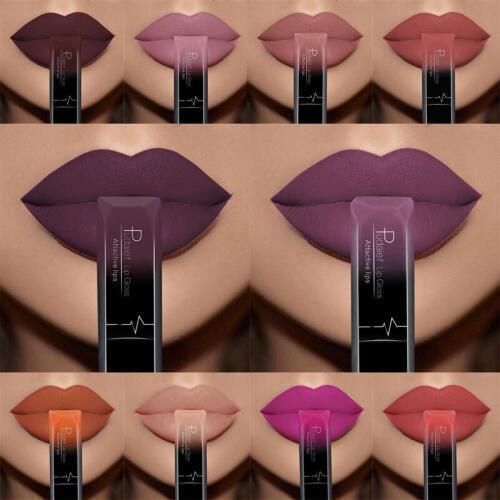 PUDAIER Sexy Waterproof Moisturizer Lipgloss Matte Liquid Lipstick Long-Lasting Lip Gloss Lip Makeup Beauty Cosmetics 17 Colors