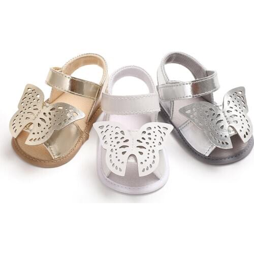 Newly Summer Lovely Causal Toddler Baby Girls Boys Sandal Shoes 3 Style 0-18M Leather Solid Bow Hook Shoes