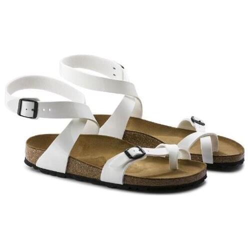 New fashion pin buckle belt heel everyday casual men and women unisex sandals famous brand cork rubber sole sandals