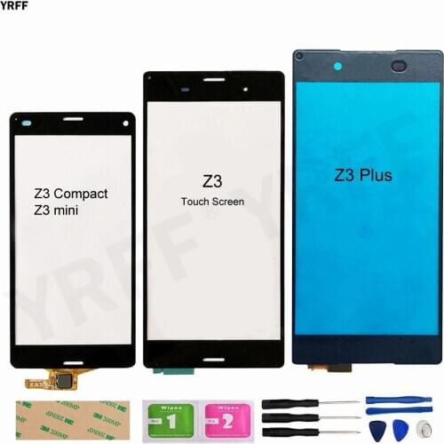 For Sony Xperia Z3 Compact Z3 mini Z3 Plus Z4 Touch Screen Digitizer Front Outer Glass Sensor Touch Panel D6603 D5803 E6533