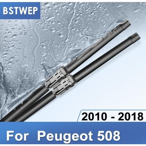 BSTWEP Wiper Blades for Peugeot 508 Saloon / SW Fit Push Button Arms 2010 2011 2012 2013 2014 2015 2016 2017 2018