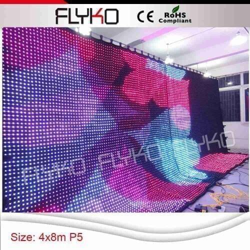 Linked two pieces together 4x8m led lamps led video curtain