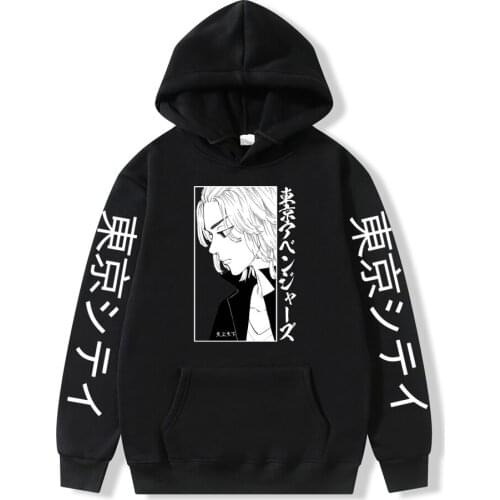 Japan Anime Printed mens hoodie Funny Cool Tokyo Revengers Mens casual street hoodie Harajuku Anime Men and women Clothes