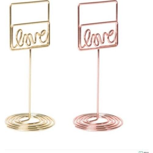 Creative Love Memo Clip Desktop Business Card Holder