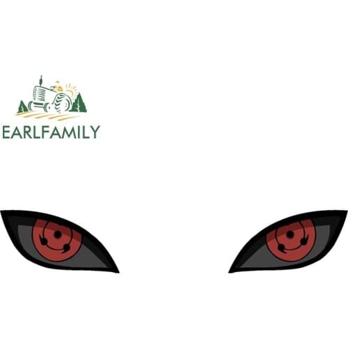 EARLFAMILY 13cm x 2.4cm for Rubbish Metempsychosis Sharingan Anime Car Sticker Vinyl Windows Suitable for All Types of Vehicles