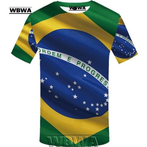 WBWA Brand Brazil flag T-shirt Brazil flag T-shirt 3d t-shirt women mens shirt style T-shirt mens funny mens wear