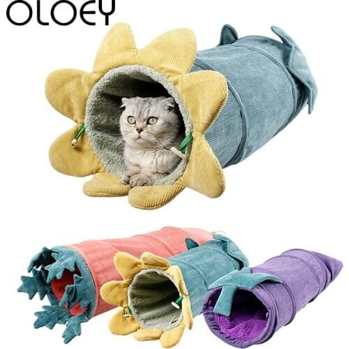 Funny 2 Holes Pet Cat Tunnel Toys Play Tubes Collapsible Crinkle Kitten Toys Puppy Ferrets Rabbit Play Dog Tunnel Tube