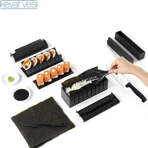 10 Pcs/Set DIY Sushi Maker Sushi Roll Mold Japanese Sushi Cooking Tools Bento Accessories Kitchen Gadgets Kichen Tools