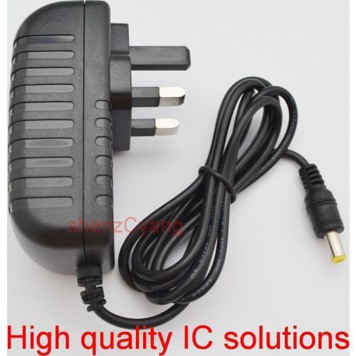100PCS 9V 3A High quality IC solutions DC 9V 3A Switch power supply, 27W LED power adapter, UK plug 5.5mm x 2.1mm-2.5mm