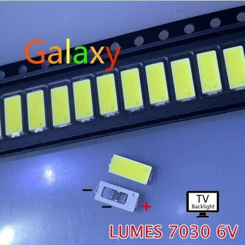 200 PCS LUMENS LED Backlight 1W 6V 7030 Cool white LCD Backlight for TV TV Application