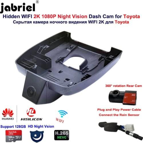 2K Wifi Night Vision Hisilicon Car DVR Dash Cam Recorder for Toyota Highlander XU70 LE XLE for Toyota Kluger 2021 2022 2023 2024