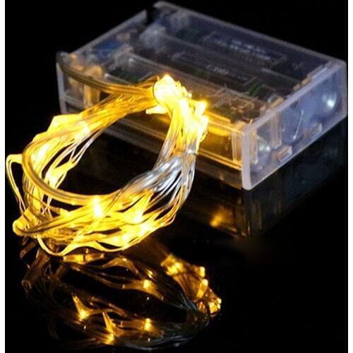 500sets/lot 2M 20leds 4.5V Sliver/Copper Wire Waterproof LED String Light Holiday Light Christmas Lights Party Decoration ZA5180