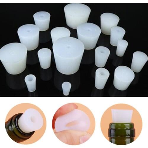 8mm Home Brew Wine Stoppers Silicone Plug With Hole For Airlock Valve Bubbler Grade Silicone Rubber Stopper Bubbler Fermentation
