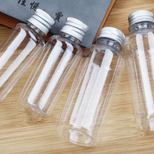 2 pcs 5ml/10ml/20ml/30ml Transparent Aluminum Cap Bottle Ordinary Plastic Screw Cap Lotion Bottle Lotion Bottle Plastic Bottle