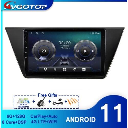 AVGOTOP Android 11 Auto Multimedia for VW PASSAT B8 2016 2017 Carplay Car Radio WiFi GPS Head Unit