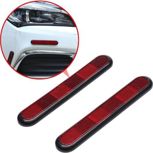 2PCS Car Tape Warning Mark Reflective Sticker Tape Warning Light Lamp Sign Door Stickers Stripes Universal