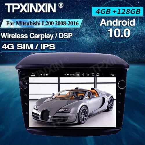 Android Car Radio 4+128G For Mitsubishi L200 2008-2016 Wireless Carplay Car Multimedia Player Headunit Audio Radio Navigtion DSP