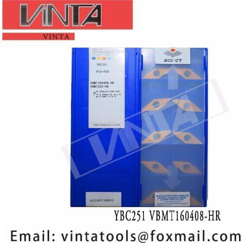 Free shipping high quality 10pcs/lots YBC251 VBMT160408-HR cnc carbide turning inserts