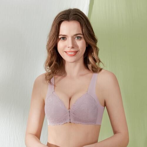 Front Bra Closure Sexy Lace Wireless Bra Push Up Womens Underwear Lingerie Breathable Comfort Femme Brassiere bralette tops