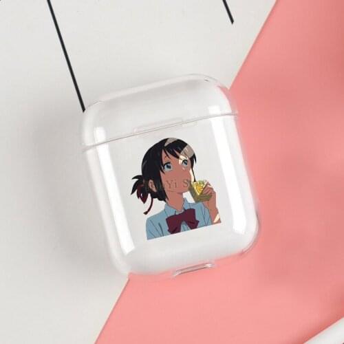 Mitsuha Your Name Cases For Apple AirPods 1 2 Case Clear Wireless Bluetooth Earphone Case Protective Shell