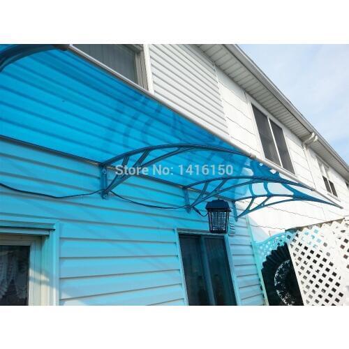 DS100480-P,100x480cm,FREE SHIPPING,PC sheet and PLASTIC bracket awning polycarbonate,home use diy awning polycarbonate