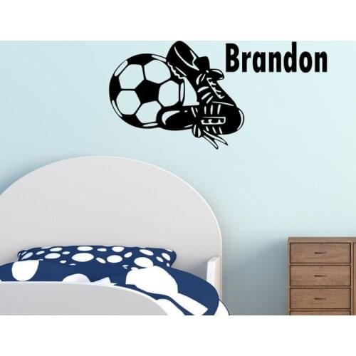 Hot Sale Custom Name Football Shoes Creative Vinyl Graphics Decals Art Home Decoration Murals