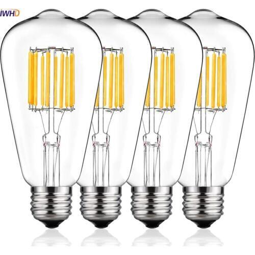 IWHD 10W A19 ST64 LED Edison Light Bulb Lamp E27 220V Industrial Vintage Decor Lampada Retro Lamp Ampul Bombilla Gloeilamp
