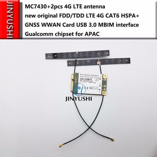 JINYUSHI For MC7430+2pcs LTE 4G antenna new original FDD/TDD LTE 4G CAT6 HSPA+ GNSS WWAN Card USB 3.0 Gualcomm chipset For APAC