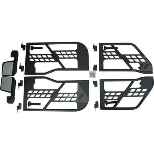 J196 Tube Door Kit with Mirrors for Jeep Wrangler JK 4 Doors 2007-2017 lantsun