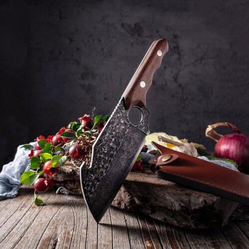 2 Types Kitchen Chefs Knife 5Cr15 High Carbon Steel Cooking Knife For Fish Bone Cutter Meat Chopping Cleaver Cookware