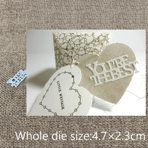 XLDesign Craft Metal Cutting Die cut dies you're the best letter decoration scrapbook Album Paper Card Craft Embossing die cut