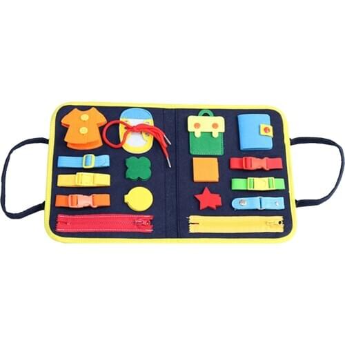 Montessori Busy Board Toddlers Sensory Toys Activities Fine Motor Skills Travel Toy Educational Toys for 3 Year Old Boys & Girls