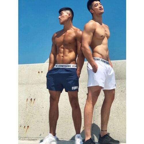 2021 Summer New Mens Sports Running Training Gym Fitness Three-Points Pants Casual Elastic Waist Breathable Sandy Beach Shorts