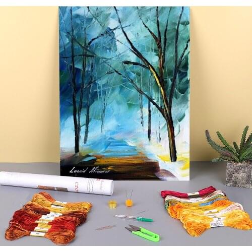 The Birth Spring Printed Canvas 11CT Cross Stitch Set DIY Embroidery DMC Threads Hobby Needlework Handmade Sewing Promotions