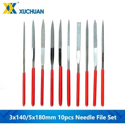 Dremel Needle File Set 3x140mm 5x180mm 10pcs For Metal Glass Stone Jeweler Diamond Carving Craft Tools Manual File