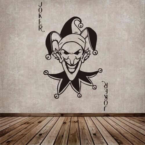 Casino Sticker Gambling Decal Gamble Posters Vinyl Wall Decals Home Decoration Decor Mural Casino Joker Sticker